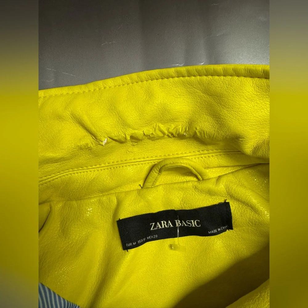 Zara Yellow Biker Jacket - Picture 6 of 7